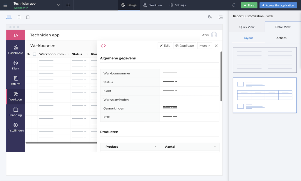 Technieker app - Maatwerk